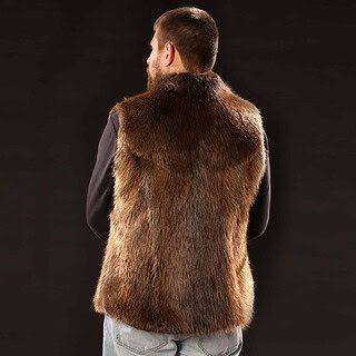 Men's Beaver Vest - Back